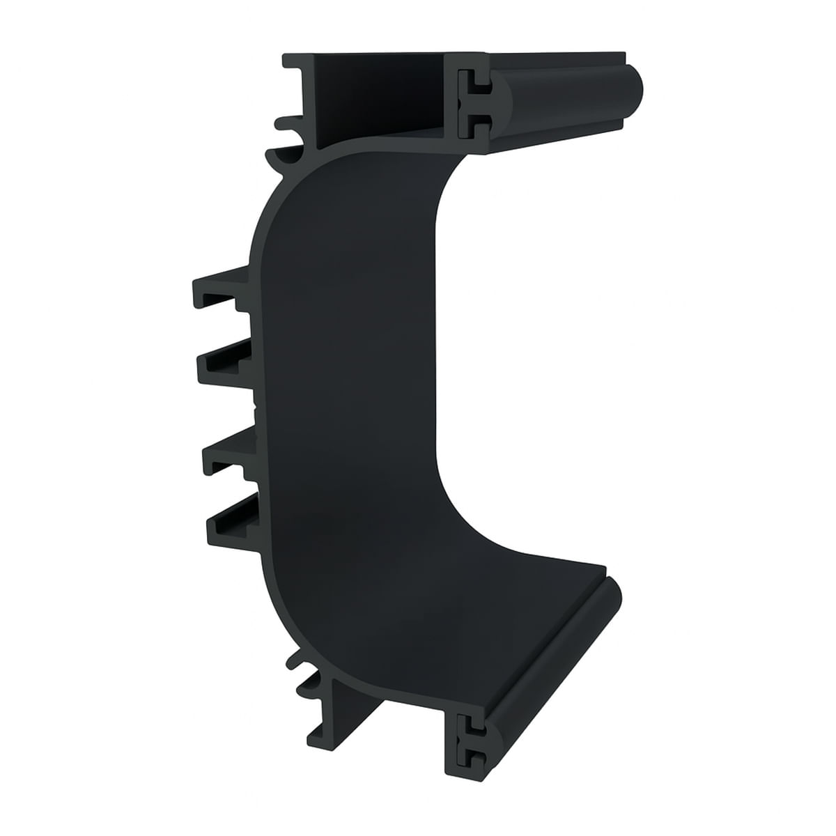 Puxador Perfil Cava Rm-194 3 Metros Preto Rometal 42655_0